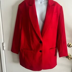 Express Oversized Bold Red Women's Blazer